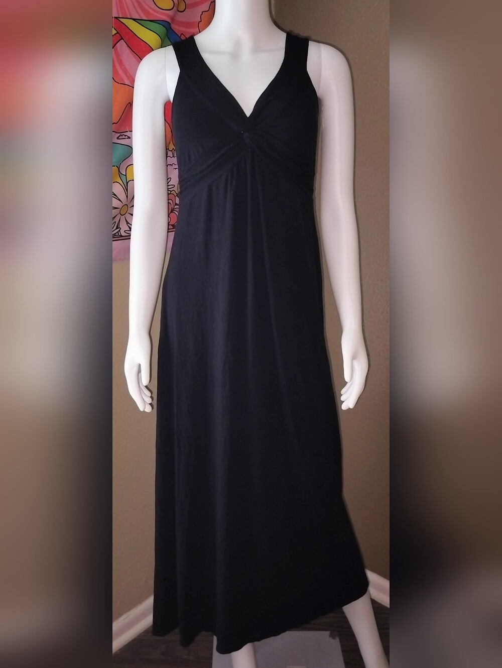 Boden Black Sleeveless V-Neck Maxi Dress Sz 8R
